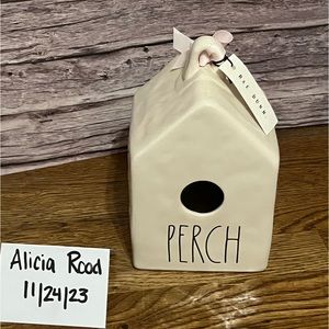 RAE DUNN “Perch” Birdhouse Table Accent Decor